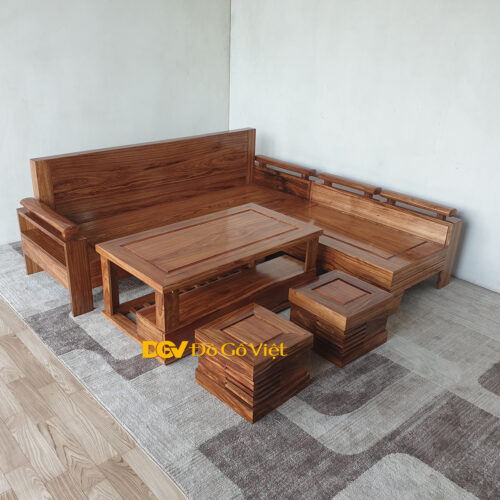sofa go huong xam van go moc noi bat