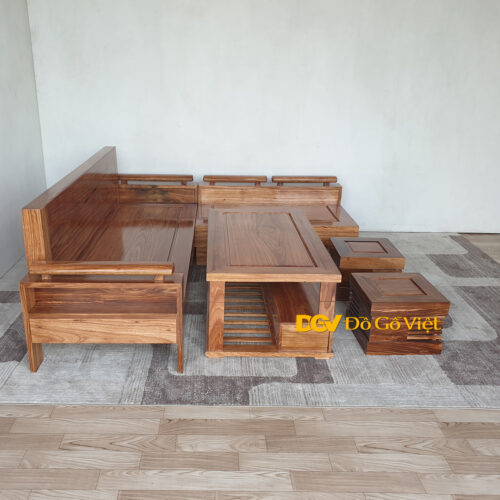 sofa go huong xam van go moc noi bat