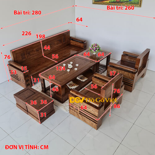 bo sofa phong khach kich thuoc 280 x 260cm