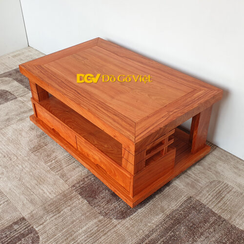 sofa phong khach nho 5mon go huong da