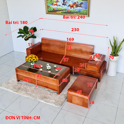 sofa go soi mau nau nho kich thuoc 240 x 180cm